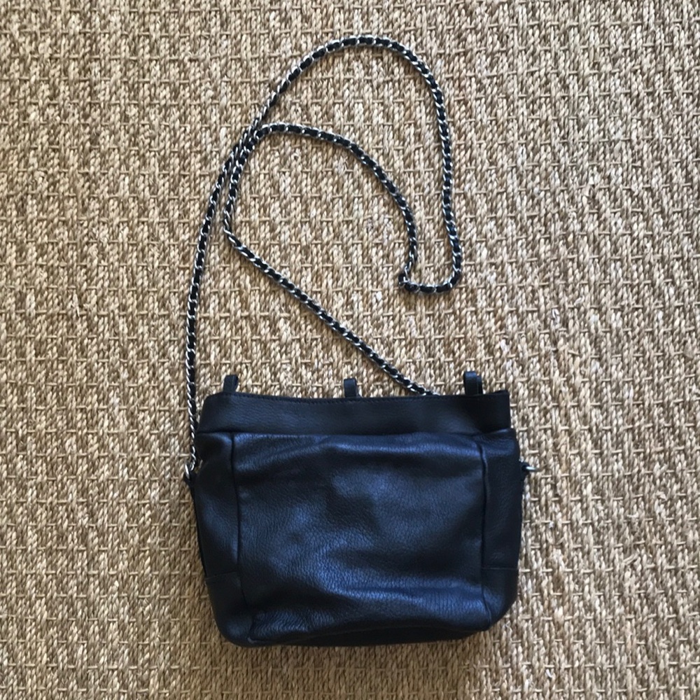 ZARA Trafaluc Black Purse With Chain Strap